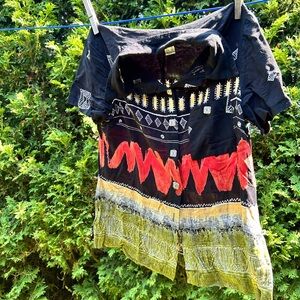 Colorful Shirt with Geometric Patterns